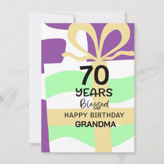70 de Aniversário Personalizado Vovó Abençoada Bíb
