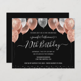 70 de balões brilhantes rosa