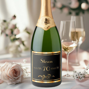 70 festa de aniversário preto nome clássico de our