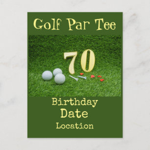 70 Golf - convite de festas de Par Tee