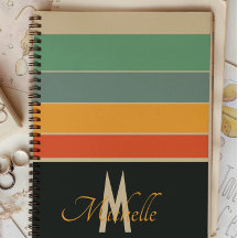 70s - Marinho azul e cor-de-rosa - Stripes monogra