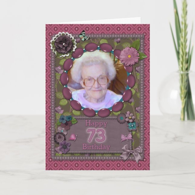 73º Cartão com fotos de aniversário (Frente)