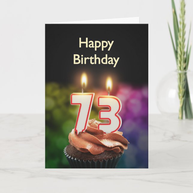 73º Cartão de aniversário com Velas (Frente)