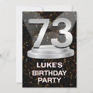 73º Convite de aniversário Adicionar um Nome