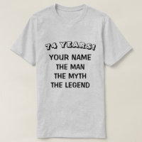 74th camisa bonito do aniversário para homens