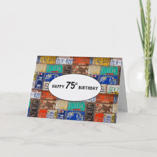 75º Cartão de Licença Rusty Plates