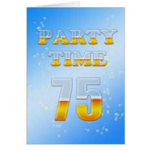 75º convite de aniversário com muita cerveja