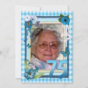 75º convite de aniversário de Fotografias