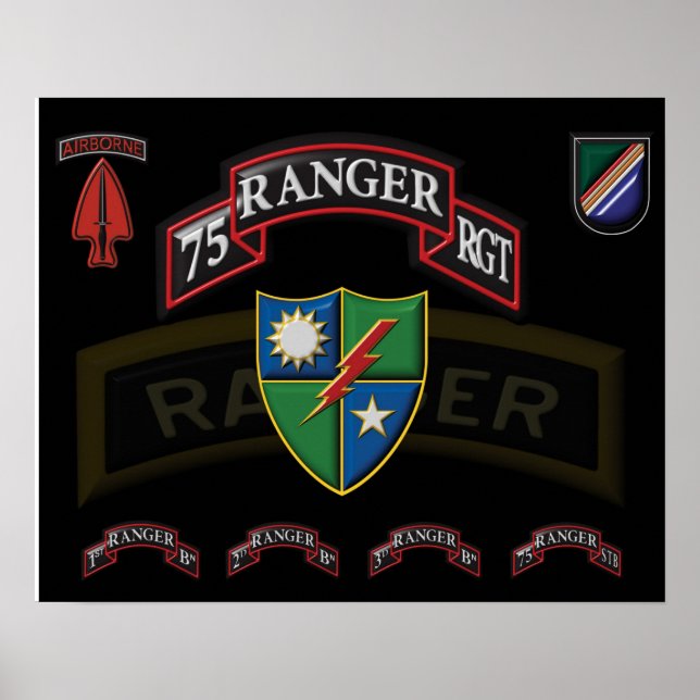 75º Regimento Ranger Poster (Frente)