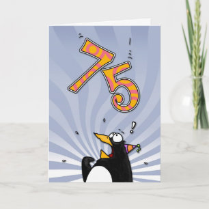 75.º Aniversário - Cartão Surpresa de Pinguim