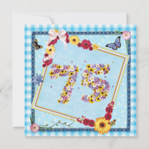 75.a flores do Convite de aniversário, borboletas