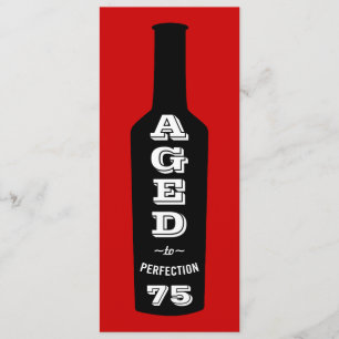 75.o Convite de aniversário envelhecido até à p