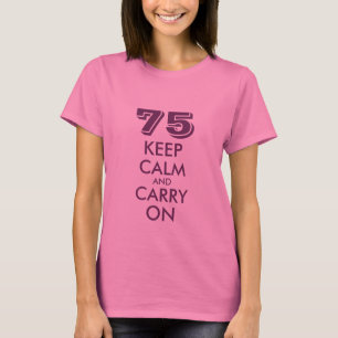75th Camisa do aniversário t para a idade