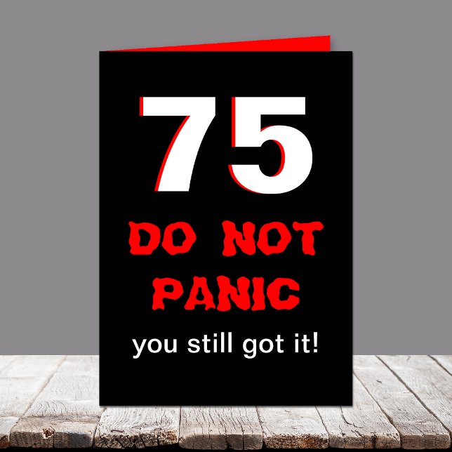 75th cartão de aniversário engraçado para homens (Criador carregado)