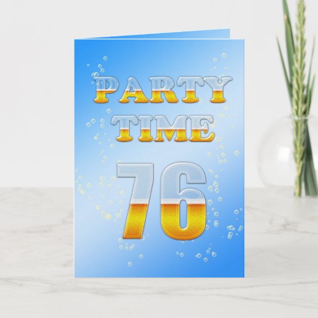 76º convite de aniversário com muita cerveja (Frente)