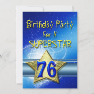 76º Convite de aniversário para uma Superstar.