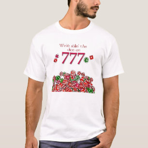 777 Rollin afortunado a camisa dos dados para seus