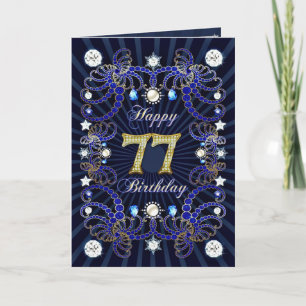 77.º cartão de aniversário com inúmeras joias