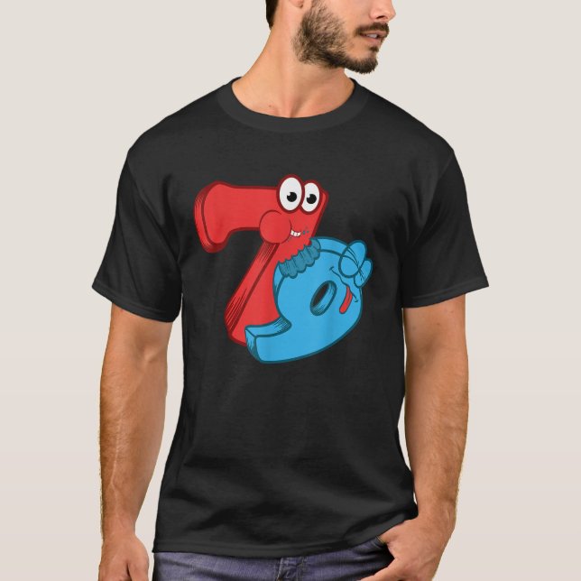 7 Ate 8 9 Camisa Engraçada De Matemática T Shirt (Frente)
