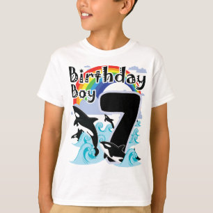 7 Birthday Boy como T-Shirt amante de Baleia Orca