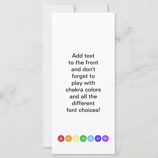 7 Chakras em uma Linha Horizontal (Frente)