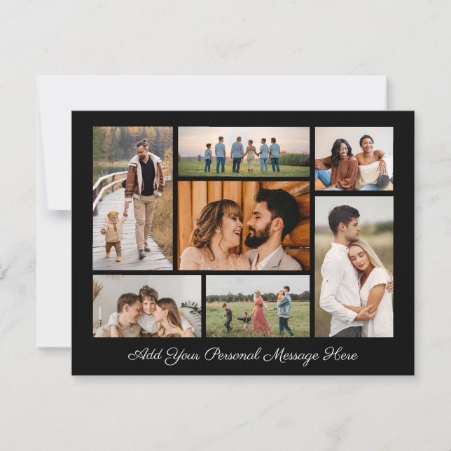 7 Colagem de Fotos Adicione Seu Próprio Cartão de  (Frente)