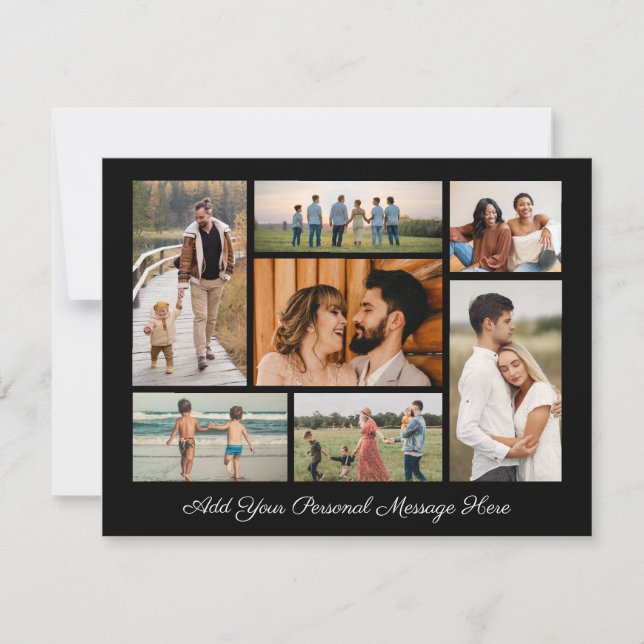 7 Colagem de Fotos Adicione Seu Próprio Cartão de  (Frente)