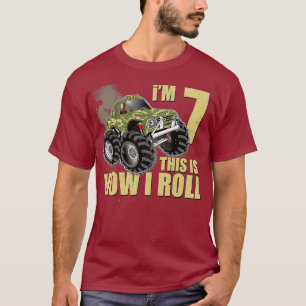 7 de Aniversário do Monstro Garoto de Camisa 7 Ano