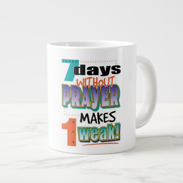 7 dias - Caneca de café muito grande (Frente Esquerda)