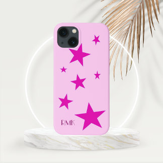 7 Estrelas Fuchsia e texto rosa personalizado