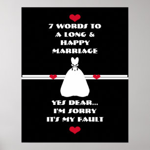 7 palavras a um casamento longo e feliz - poster