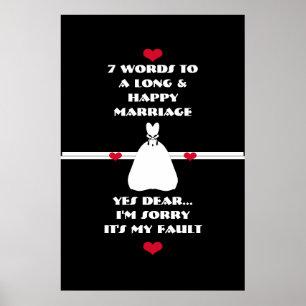 7 palavras a um casamento longo e feliz - poster