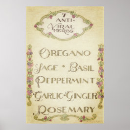 7 Poster de Ervas Anti-Virais (Vintage)