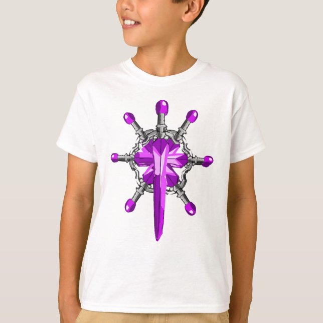 7 Purple Magic Sword Kids T-Shirt  (Frente)