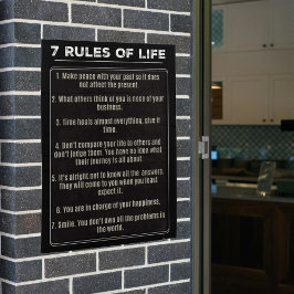 7 Regras De Vida, Impressão, Papel De Poster De Va