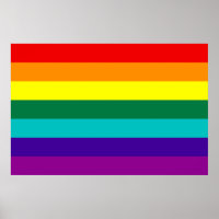 7 Stripes Orgulho gay do arco-íris Poster