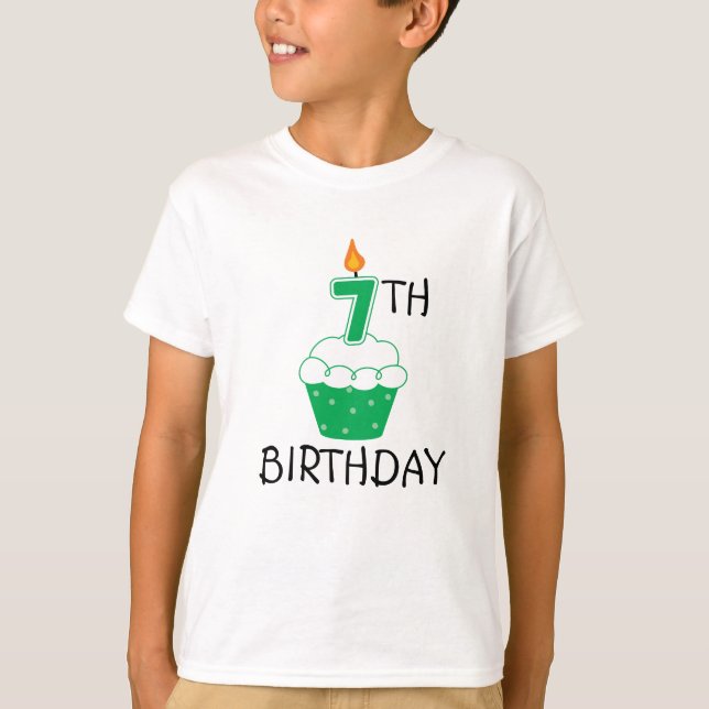 7o O aniversário caçoa o t-shirt (Frente)