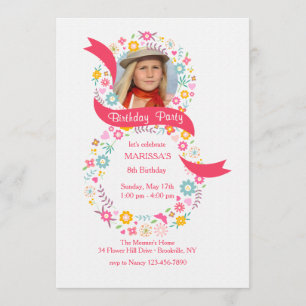 8º Convite de Fotografia de Aniversário