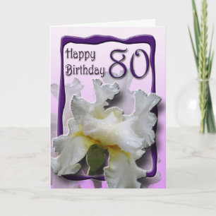 80 Birthday deseja cartão de aniversário
