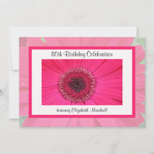 80 Convite de aniversário Gerbera Daisy