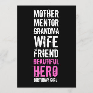 80 - Convite de Aniversário - Mãe Belo Herói