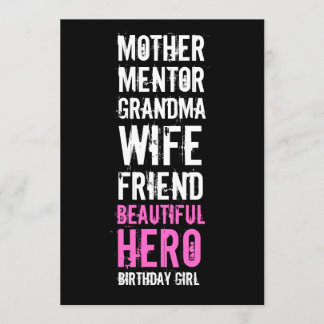 80 - Convite de Aniversário - Mãe Belo Herói