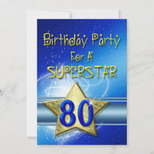 80 Convite de aniversário para um Superstar.