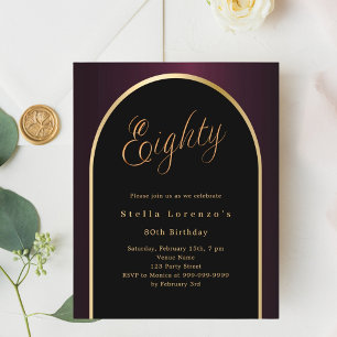 80 de aniversário convite à arca de ouro preto bur