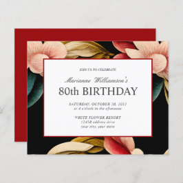 80 de Orçamento Aniversário FLORES DE VINTAGENS Fe