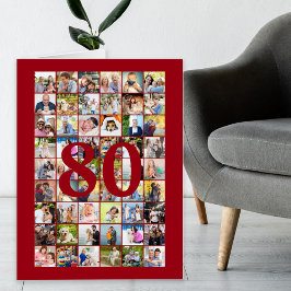 80 ou qualquer aniversário gigante da colagem de f