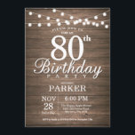 80 Russo Aniversário Convite String Luz Madeira<br><div class="desc">Convite de Aniversário para 80 Russo com Luzes de Cordas Fundo de Madeira. 16º 18º 21rua 30 40º 50º 60º 80 90 100º,  Qualquer idade. Para mais personalização,  clique no botão "Personalizar" e use nossa ferramenta de design para modificar este modelo.</div>