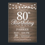 80 Russo Aniversário Convite String Luz Madeira<br><div class="desc">Convite de Aniversário para 80 Russo com Luzes de Cordas Fundo de Madeira. 16º 18º 21rua 30 40º 50º 60º 80 90 100º,  Qualquer idade. Para mais personalização,  clique no botão "Personalizar" e use nossa ferramenta de design para modificar este modelo.</div>