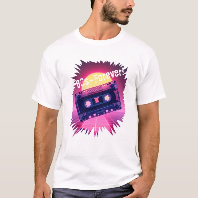 80s – Forever! Retro Cassette T-Shirt (Frente)