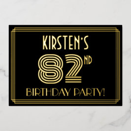 82.a Festa de aniversário — Estilo Art Deco "82" +